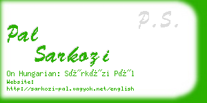 pal sarkozi business card